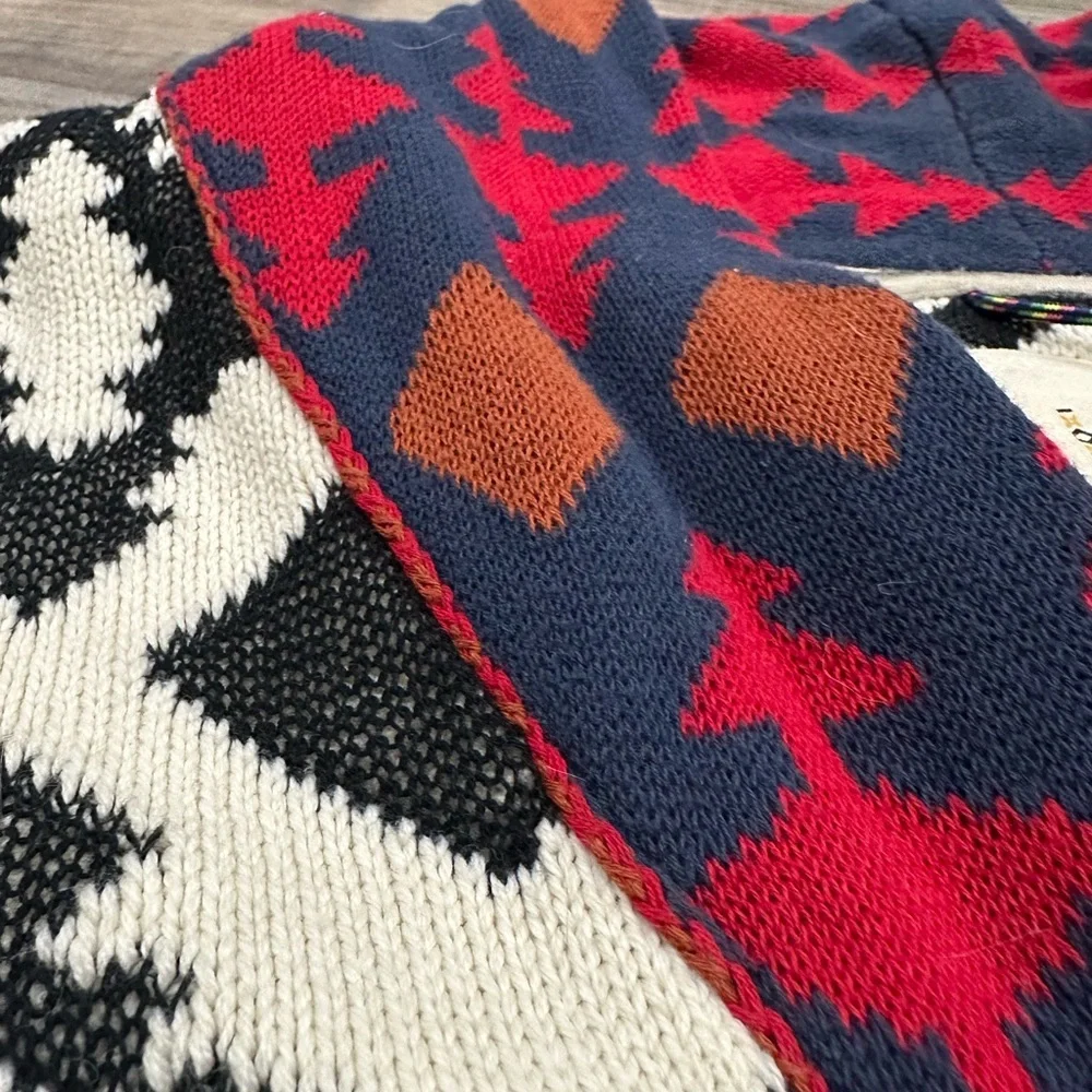 Koto Southwestern Aztec Knit Cardigan Sweater